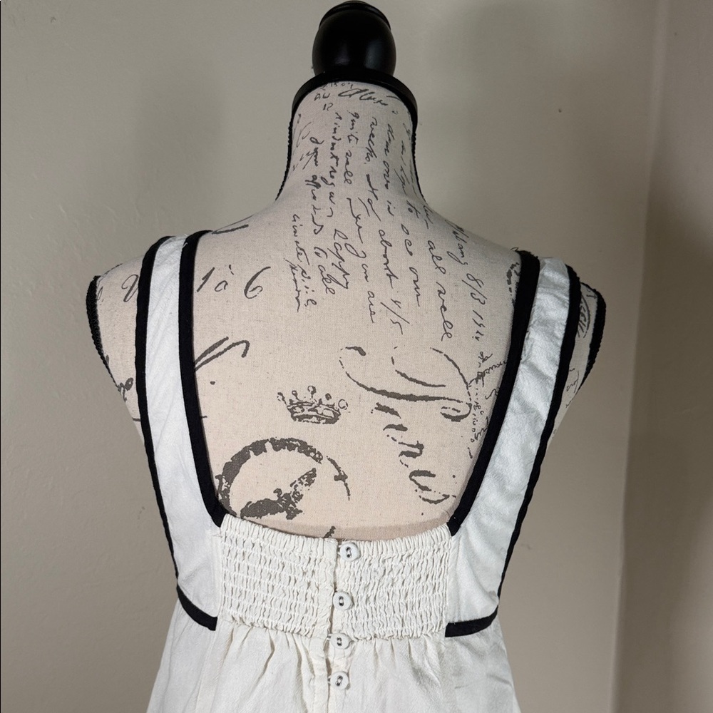 Free People White Mini Dress with Black Trim - Picture 6 of 9